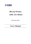 Planet Technology ADW-4401A/Bv2 Network Router User Manual