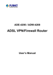 Planet Technology ADE-4200 Network Router User Manual