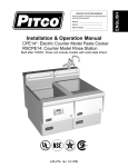 Pitco Frialator RSCPE14 Pasta Maker User Manual