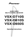 Pioneer VSX-D850S Stereo System User Manual