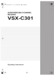 Pioneer VSX-C301 Stereo Receiver User Manual