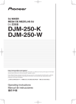 Pioneer DJM-250-K DJ Equipment User Manual