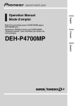 Pioneer DEH-P4700MP CD Player User Manual