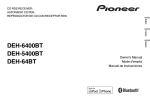 Pioneer DEH-6400BT Car Stereo System User Manual