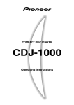 Pioneer CDJ-1000 CD Player User Manual