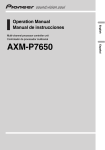Pioneer AXM-P7650 Stereo System User Manual