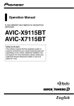 Pioneer AVIC-X7115BT GPS Receiver User Manual