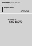 Pioneer AVIC-88DVD Car Stereo System User Manual