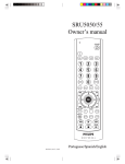 Philips SRU5055 Universal Remote User Manual