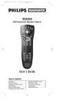 Philips REM400 Universal Remote User Manual