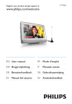 Philips PT9000/12 Handheld TV User Manual