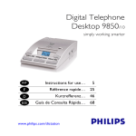 Philips 9850 Telephone User Manual