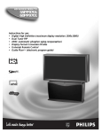 Philips 55PP 9701 Projection Television User Manual