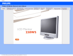 Philips 230W Computer Monitor User Manual