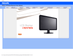 Philips 190VW8 Computer Monitor User Manual