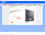 Philips 170x7 Computer Monitor User Manual