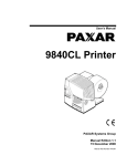 Paxar 9840CL Printer User Manual
