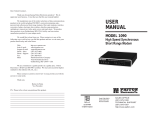 Patton electronic 1090 Network Card User Manual