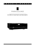 Parasound HCA 806A Stereo Amplifier User Manual