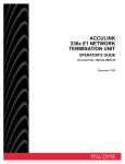 Paradyne 336x E1 Network Card User Manual