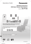Panasonic sc-pt150 Home Theater System User Manual
