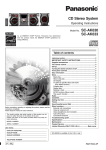 Panasonic RQT7834-3P Stereo System User Manual