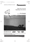 Panasonic PV-DV852 Camcorder User Manual