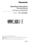 Panasonic PT-LZ370U Projector User Manual