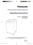 Panasonic NA-F80T1 Washer User Manual