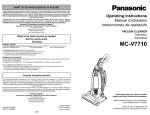 Panasonic MC-V7710 Vacuum Cleaner User Manual