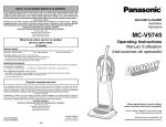 Panasonic MC-V5745 Vacuum Cleaner User Manual