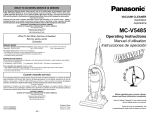 Panasonic MC-V5485 Vacuum Cleaner User Manual