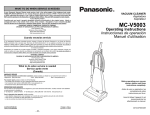 Panasonic MC-V5003 Vacuum Cleaner User Manual