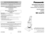 Panasonic MC-UL975 Vacuum Cleaner User Manual