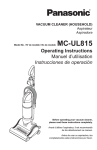 Panasonic MCUL815 Vacuum Cleaner User Manual