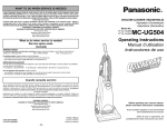 Panasonic MC-UG504 Vacuum Cleaner User Manual