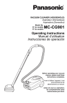 Panasonic MC-CG901 Vacuum Cleaner User Manual