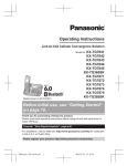 Panasonic KX-TG365SK Cordless Telephone User Manual
