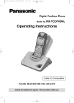 Panasonic KX-TCD700NL Telephone User Manual