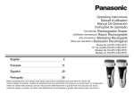 Panasonic ESRF-41 Electric Shaver User Manual