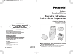 Panasonic ES2025 Electric Shaver User Manual