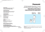 Panasonic ER224 Electric Shaver User Manual