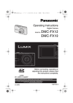 Panasonic DMC-FX12 Digital Camera User Manual
