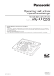 Panasonic AWRP120GJ Camera Accessories User Manual