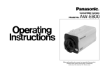 Panasonic AW-E800 Security Camera User Manual