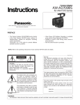 Panasonic AW-AD700BS Camera Accessories User Manual