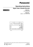 Panasonic AJ-SDd93 VCR User Manual