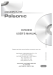 Palsonic DVD2030 DVD Player User Manual