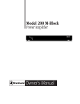 Outlaw Audio 200 M-Block Stereo Amplifier User Manual