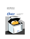 Oster Bread Maker Bread Maker User Manual